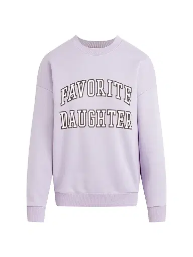 Favorite Daughter Women's Collegiate Oversized Logo Cotton-Blend Sweatshirt | Thumbnail 1 Favorite Daughter Women's Collegiate Oversized Logo Cotton-Blend Sweatshirt | Thumbnail 1