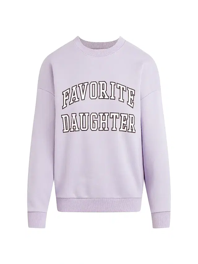 Favorite Daughter Women's Collegiate Oversized Logo Cotton-Blend Sweatshirt - Lavender
