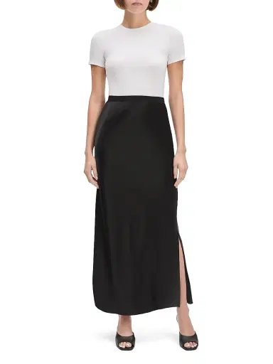 Favorite Daughter Women's The Josie Satin Maxi Skirt - Black - Size Medium | Thumbnail 2