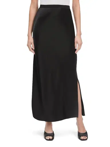 Favorite Daughter Women's The Josie Satin Maxi Skirt - Black - Size Medium | Thumbnail 4