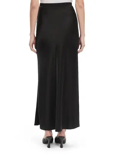 Favorite Daughter Women's The Josie Satin Maxi Skirt - Black - Size Medium | Thumbnail 6