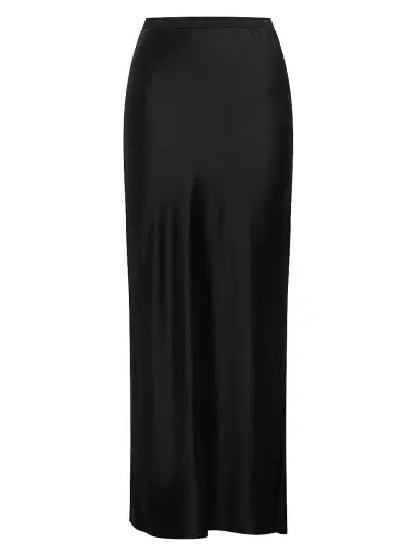 Favorite Daughter Women's The Josie Satin Maxi Skirt - Black - Size Medium | Thumbnail 1