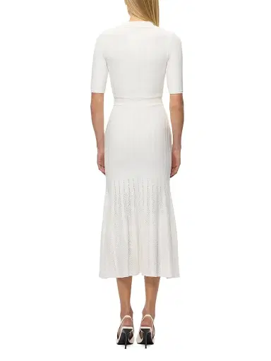 Hervé Léger Women's Adele Rib-Knit Midi-Dress - Alabaster - Size XS | Thumbnail 6 Hervé Léger Women's Adele Rib-Knit Midi-Dress - Alabaster - Size XS | Thumbnail 6