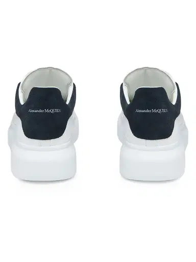 Alexander McQueen Men's Leather & Suede Oversized Sneakers - White Blue Grey - Size 14 | Thumbnail 4