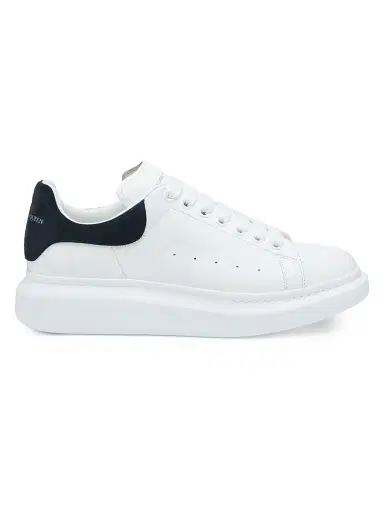 Alexander McQueen Men's Leather & Suede Oversized Sneakers - White Blue Grey - Size 14 | Thumbnail 1