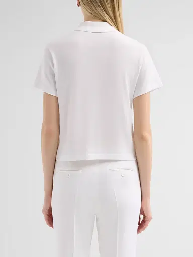 Vince Women's Cotton Crop Polo Top | Thumbnail 3 Vince Women's Cotton Crop Polo Top | Thumbnail 3