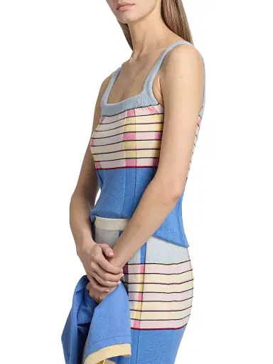 Guest In Residence Women's Striped Silk-Linen Tank | Thumbnail 4 Guest In Residence Women's Striped Silk-Linen Tank | Thumbnail 4