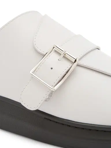 Alexander McQueen Men's Hybrid Buckle Rubber Slide Sandals - Ash Grey - Size 8.5 | Thumbnail 6