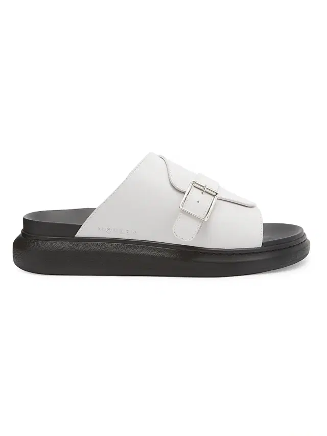 McQueen Men's Hybrid Buckle Rubber Slide Sandals - Ash Grey