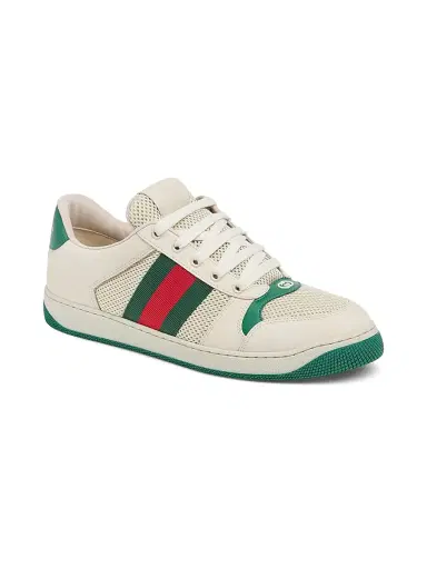 Gucci Men's Screener Leather & Mesh Low-Top Sneakers - Sand - Size 13 | Thumbnail 2 Gucci Men's Screener Leather & Mesh Low-Top Sneakers - Sand - Size 13 | Thumbnail 2