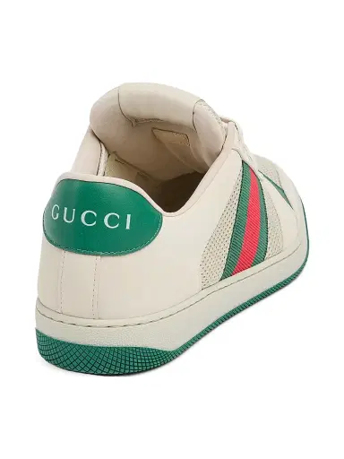 Gucci Men's Screener Leather & Mesh Low-Top Sneakers - Sand - Size 13 | Thumbnail 3 Gucci Men's Screener Leather & Mesh Low-Top Sneakers - Sand - Size 13 | Thumbnail 3