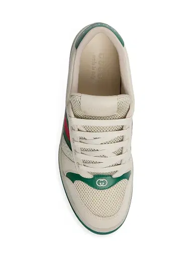 Gucci Men's Screener Leather & Mesh Low-Top Sneakers - Sand - Size 13 | Thumbnail 4 Gucci Men's Screener Leather & Mesh Low-Top Sneakers - Sand - Size 13 | Thumbnail 4