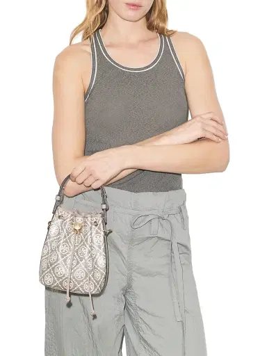 Tory Burch Women's Mini Monogram Jacquard Bucket Bag | Thumbnail 2