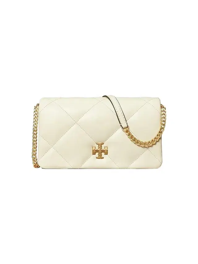 Tory Burch Women's Kira Diamond Leather Chain Wallet - Warm White