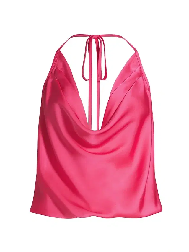 Ramy Brook Women's Hettie Halterneck Top - Pink Punch
