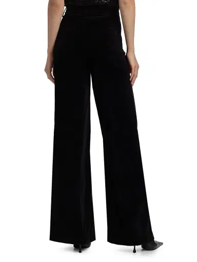 Ramy Brook Women's Cindy Velvet Wide-Leg Pants - Black Velvet - Size 30 | Thumbnail 5