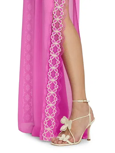 Ramy Brook Women's Athena Embroidered Pants - Radiant Pink - Size Large | Thumbnail 5