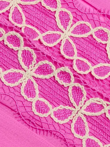 Ramy Brook Women's Athena Embroidered Pants - Radiant Pink - Size Large | Thumbnail 6