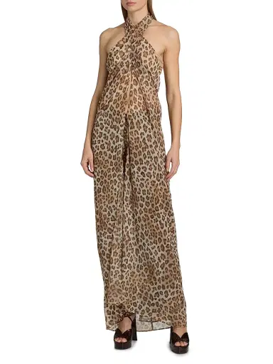 Ramy Brook Women's Aari Leopard Convertible Cover-Up Dress - Light Leopard - Size Large | Thumbnail 2 Ramy Brook Women's Aari Leopard Convertible Cover-Up Dress - Light Leopard - Size Large | Thumbnail 2