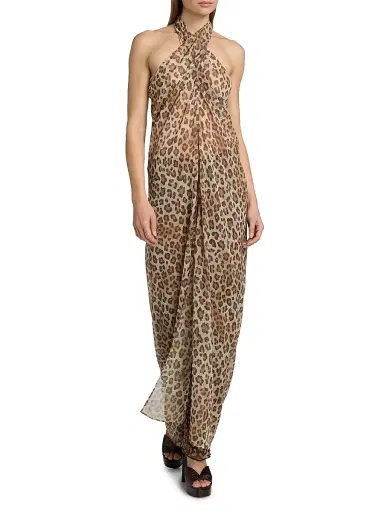 Ramy Brook Women's Aari Leopard Convertible Cover-Up Dress - Light Leopard - Size Large | Thumbnail 3 Ramy Brook Women's Aari Leopard Convertible Cover-Up Dress - Light Leopard - Size Large | Thumbnail 3