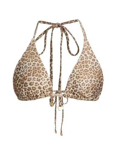 Ramy Brook Women's Nikoleta Leopard Print Triangle Bikini Top | Thumbnail 1