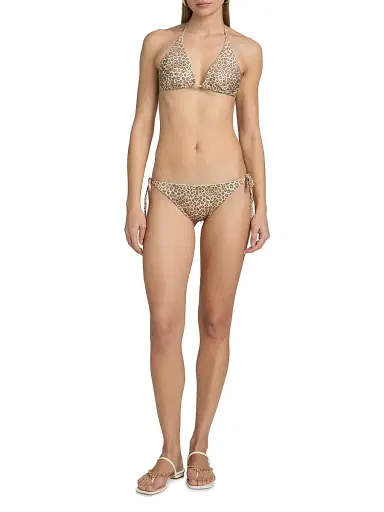 Ramy Brook Women's Benni Leopard Print Bikini Bottom | Thumbnail 2