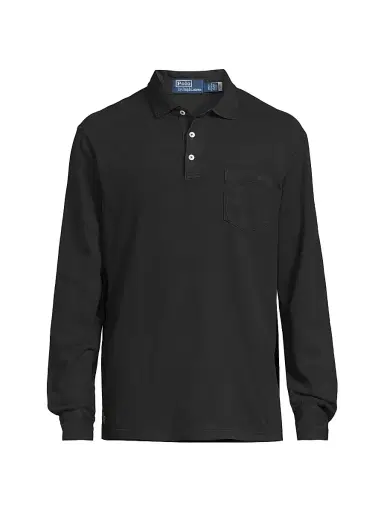 Polo Ralph Lauren Men's Classic-Fit Sueded Jersey Polo Shirt | Thumbnail 1 Polo Ralph Lauren Men's Classic-Fit Sueded Jersey Polo Shirt | Thumbnail 1