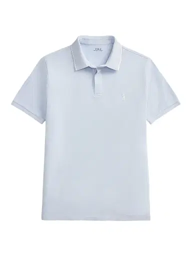 Polo Ralph Lauren Men's Oxford Mesh Stretch Cotton Polo Shirt - Office Blue White - Size XL | Thumbnail 1
