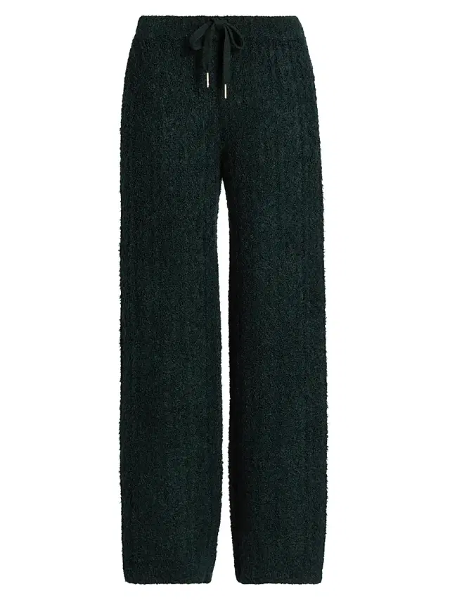 Stellae Dux Women's Cable-Knit Drawstring Sweatpants - Forest