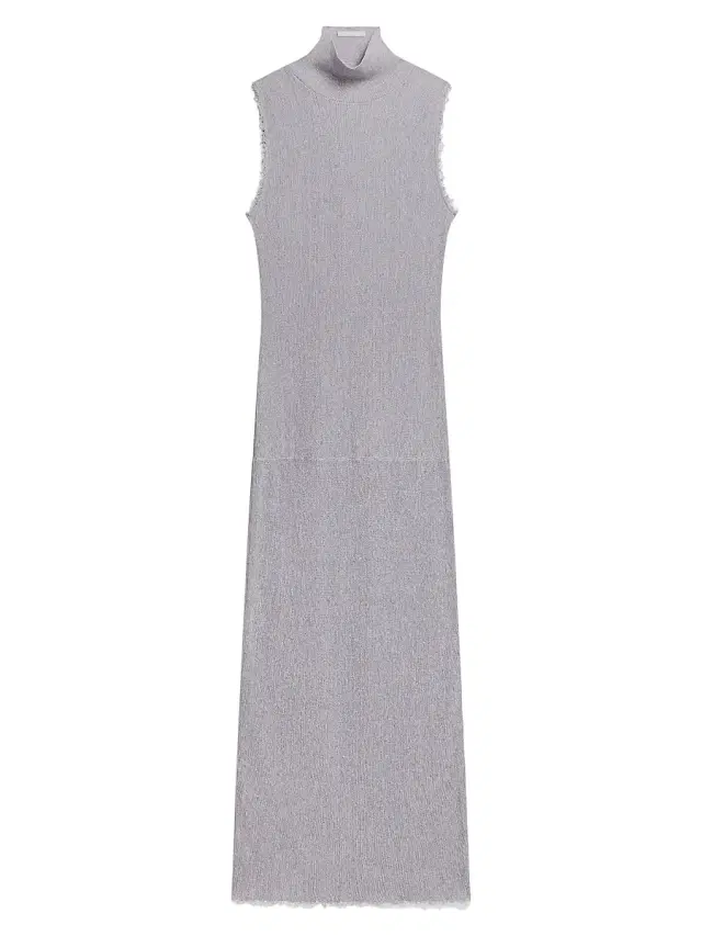 Helmut Lang Women's Turtleneck Linen-Cotton Tank Midi Dress - Cool Grey