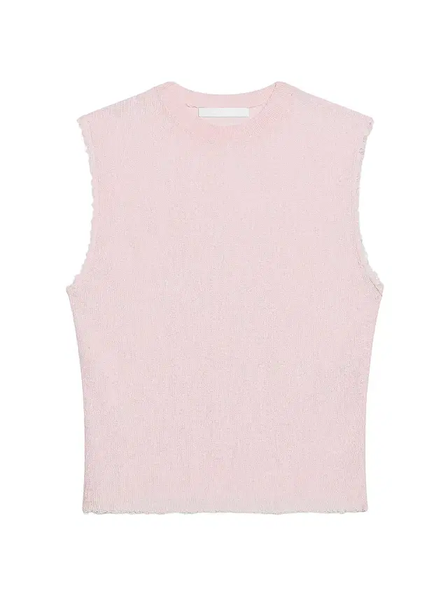 Women's Raw-Edge Linen-Cotton Tank - Pink