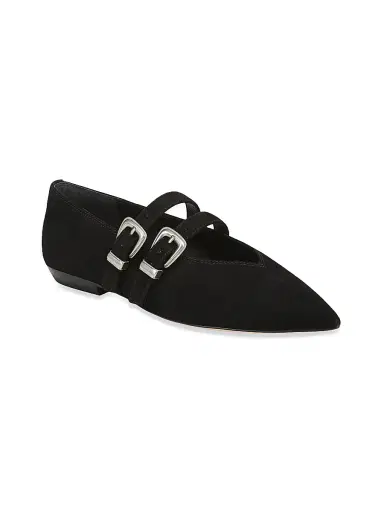 Veronica Beard Women's Bancroft Suede Mary Janes - Black - Size 12 | Thumbnail 2