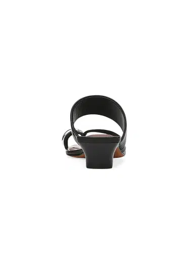 Vince Women's Stacy 40MM Leather Thong Sandals - Black - Size 10 | Thumbnail 3