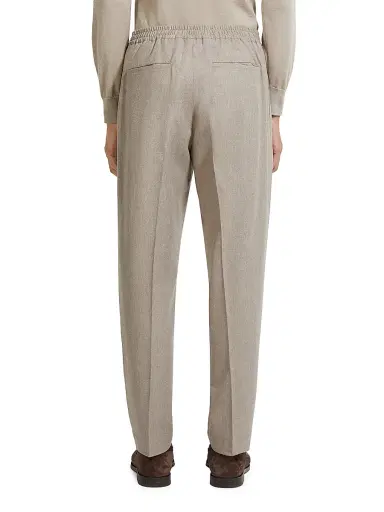 Zegna Men's 15milmil15 Wool Silk and Cashmere Pants - Light Taupe - Size 44 | Thumbnail 4 Zegna Men's 15milmil15 Wool Silk and Cashmere Pants - Light Taupe - Size 44 | Thumbnail 4