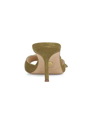 Veronica Beard Women's Tia 65MM Buckled Suede Slip-On Sandals - Fennel Green - Size 12 | Thumbnail 3