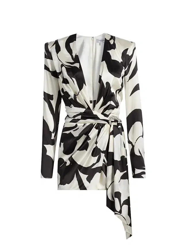 Ronny Kobo Women's Kit Abstract Belted Minidress - Black