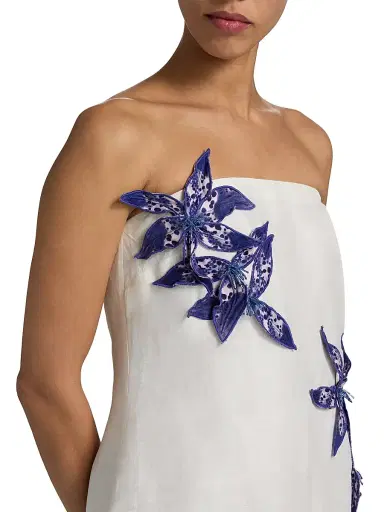 Amur Women's Azara Linen-Silk Strapless Minidress - Ivory - Size 10 | Thumbnail 6 Amur Women's Azara Linen-Silk Strapless Minidress - Ivory - Size 10 | Thumbnail 6
