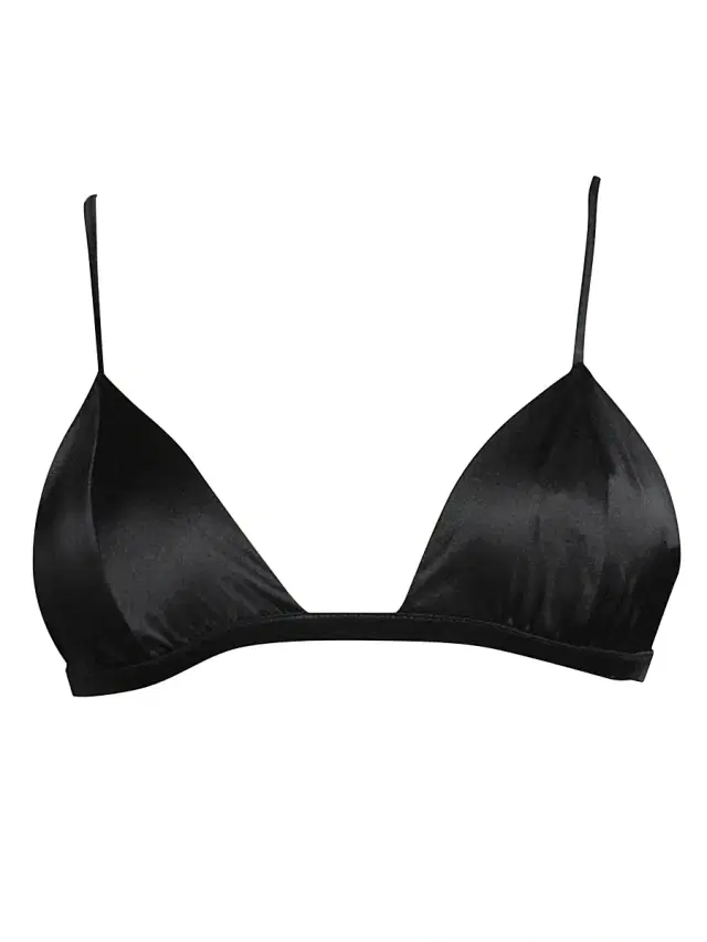 Fleur du Mal Women's Stretch Triangle Bra - Black