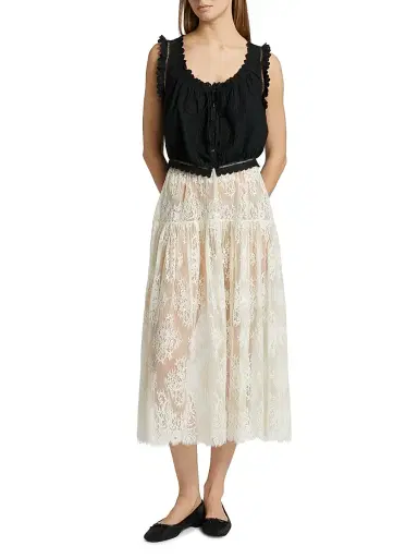 DÔEN Women's Traveler Eyelet Top - Black | Thumbnail 2