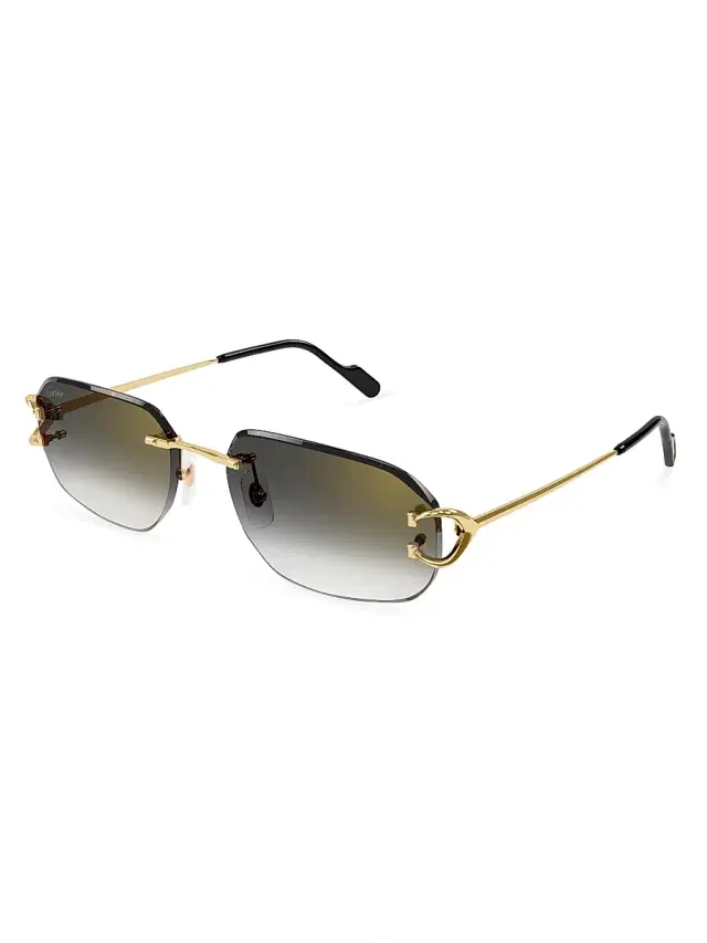 Men's C Decor 58MM Rectangular Sunglasses - Gold Grey Gradient