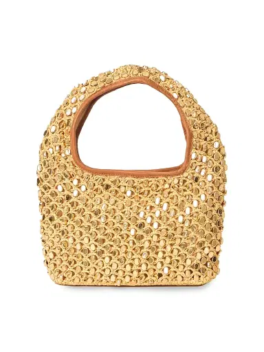BTB Los Angeles Women's Vita Studded Raffia Hobo Bag | Thumbnail 1 BTB Los Angeles Women's Vita Studded Raffia Hobo Bag | Thumbnail 1