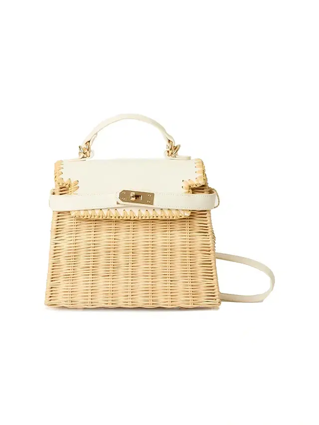 BTB Los Angeles Women's Louis Top Handle Bag - Natural White