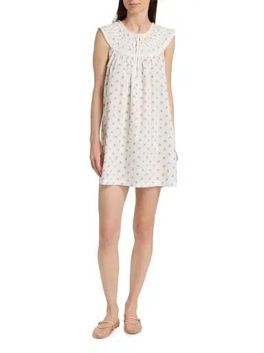 DÔEN Women's Verity Cotton Minidress - Petit Posy Calico | Thumbnail 2 DÔEN Women's Verity Cotton Minidress - Petit Posy Calico | Thumbnail 2