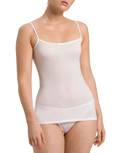 Hanro Women's Ultralight Cotton Camisole - White - Size Large | Thumbnail 1 Hanro Women's Ultralight Cotton Camisole - White - Size Large | Thumbnail 1