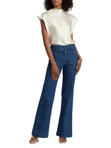 TANYA TAYLOR Women's Adrien Satin Crepe Top | Thumbnail 2 TANYA TAYLOR Women's Adrien Satin Crepe Top | Thumbnail 2