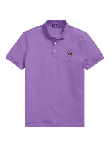 Ralph Lauren Purple Label Men's Cotton Pique Standing Horse Polo - Lavender | Thumbnail 1 Ralph Lauren Purple Label Men's Cotton Pique Standing Horse Polo - Lavender | Thumbnail 1