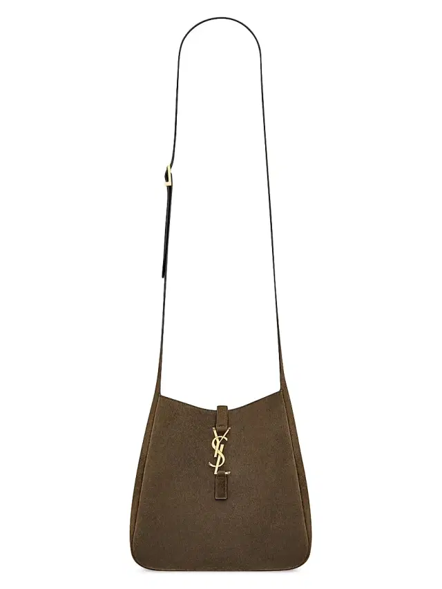 Women's Supple Crossbody Bag in Suede - Light Musk