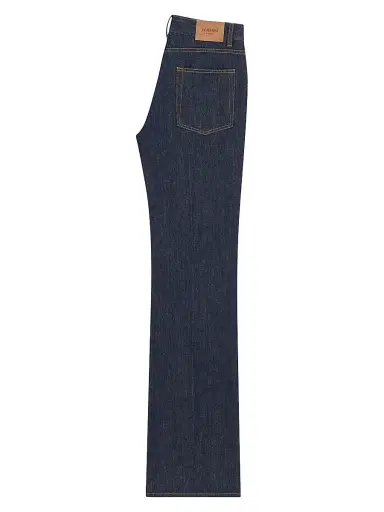 Saint Laurent Women's 70's High-Rise Jeans - Dark Night Blue Rinse | Thumbnail 3