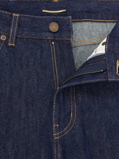 Saint Laurent Women's 70's High-Rise Jeans - Dark Night Blue Rinse | Thumbnail 8
