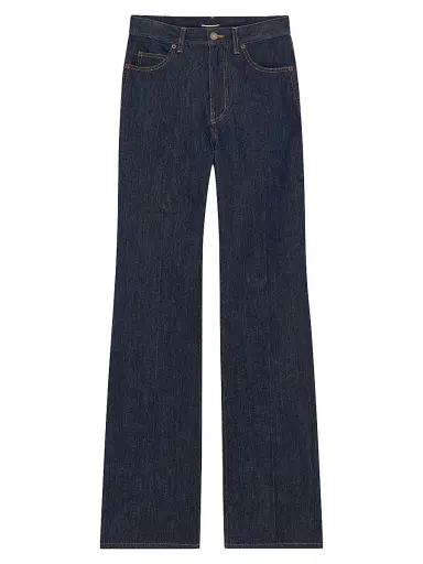 Saint Laurent Women's 70's High-Rise Jeans - Dark Night Blue Rinse | Thumbnail 1